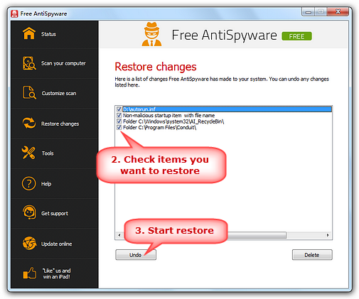 Restore Changes Restore Changes